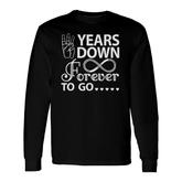 3 Years Down Forever To Go 3Rd Wedding Anniversary Long Sleeve T-Shirt