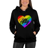 Pride Ally Lgbtq Proud Supporter Gay Pride Flag Women Hoodie
