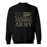 Veteran Of The United States Army Camouflage Us Flag Veteran Sweatshirt