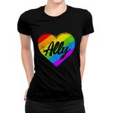 Pride Ally Lgbtq Proud Supporter Gay Pride Flag Women T-shirt