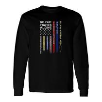 No One Fights Alone Proud Job Tshirt No One Fights Alone Proud Job Tshirt