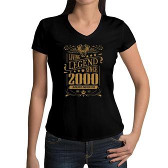 22Nd Birthday Outfit Boys Girls 22 Years Old His And Her Gift Women V-Neck T-Shirt - Seseable