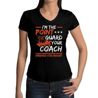 Basketball Point Guard Funny Basketball Player Women V-Neck T-Shirt - Seseable