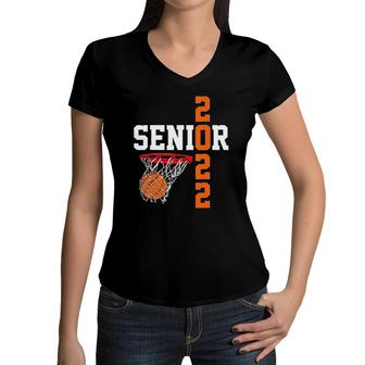 Graduation Senior Class 2022 Graduate Basketball Player Boys Women V-Neck T-Shirt - Seseable
