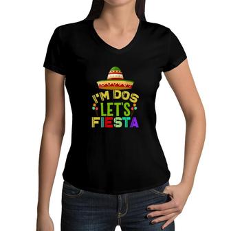 Lets Dos Fiesta Great Decoration Gift For Human Women V-Neck T-Shirt - Seseable