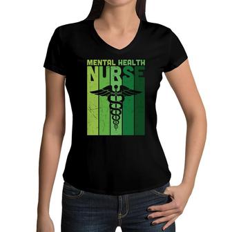 Mental Health Nurse Mental Health Awareness Women V-Neck T-Shirt - Seseable
