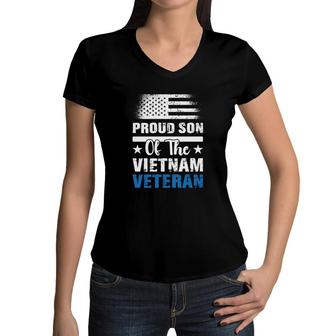 Proud Son Of The Vietnam Veteran 2022 Women V-Neck T-Shirt - Seseable