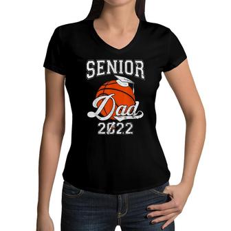 Senior Dad 2022 Basketball Class Of 2022 Boys Women V-Neck T-Shirt - Seseable