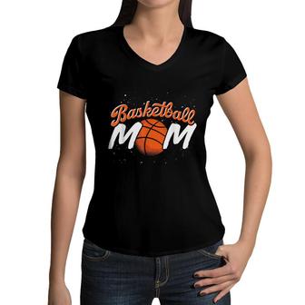 Sport Basketball Mom Basketball Player Mommy Basketball Women V-Neck T-Shirt - Seseable