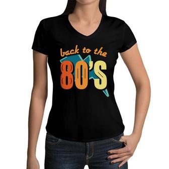 Vintage Back To The 80S 90S Styles I Love The 80S Women V-Neck T-Shirt - Seseable