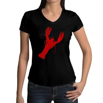 Vintage Lobster Men Women Kids Lobster Women V-Neck T-Shirt | Mazezy