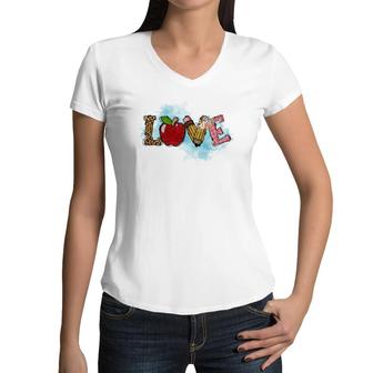 If You Love Knowledge And Students That Person Will Be A Great Teacher Women V-Neck T-Shirt - Seseable
