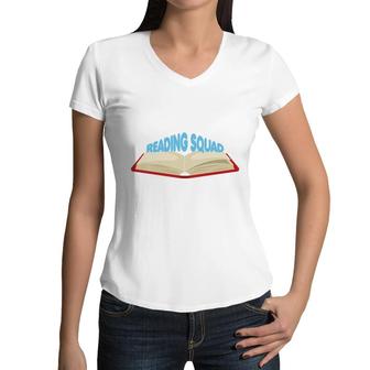 Teachers Divide Students Into Reading Squads To Boost Their Reading Spirit Women V-Neck T-Shirt - Seseable