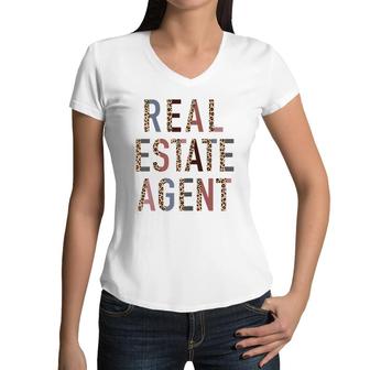 Womens Womens Real Estate Agent Real Estate Life Women Closing Day Women V-Neck T-Shirt - Seseable