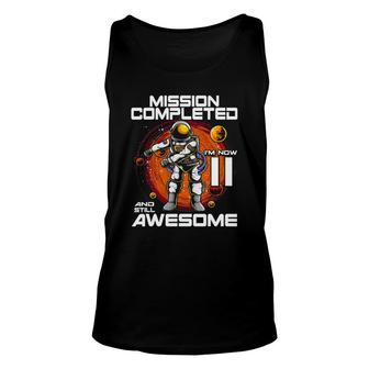 11Th Birthday Astronaut 11 Years Old Outer Space Birthday Unisex Tank Top - Seseable