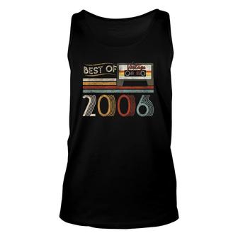 16Th Best Of 2006 Birthday Gifts Vintage 16 Years Old Unisex Tank Top | Mazezy