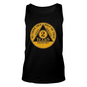 2 Years Sobriety Coin Recovery Coin Gift Unisex Tank Top | Mazezy