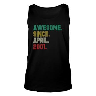 20 Years Old Distressed April 2001 Men Women 20Th Birthday Unisex Tank Top | Seseable CA