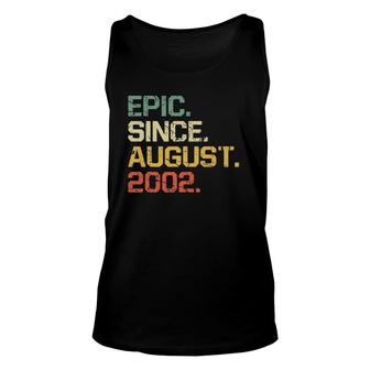 20 Years Old Gift Epic Since August 2002 Ver2 Unisex Tank Top - Seseable