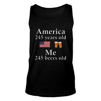 2022 American Flag Day Funny 245 Years Old Me Unisex Tank Top - Seseable