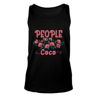 My Favorite People Call Me Coco Grandma Floral Mothers Day   Unisex Tank Top