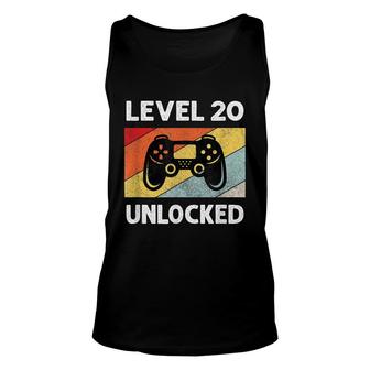 20Th Birthday 20 Year Old Mens Level 20 Unlocked Unisex Tank Top | Seseable CA