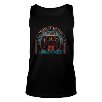 21 Birthday Gifts Level 21 Unlocked 21 Years Old Unisex Tank Top - Seseable