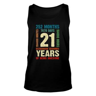 21 Years Old 21St Birthday Awesome Outfit Bday Men Women Unisex Tank Top - Seseable