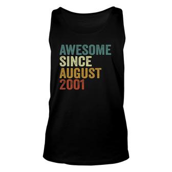 21 Years Old Birthday Decorations Awesome Since August 2001 Ver2 Unisex Tank Top - Seseable