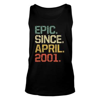 21 Years Old Gift Epic Since April 2001 Ver2 Unisex Tank Top - Seseable