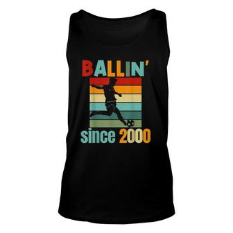 21 Years Old Soccer Birthday Party Theme Ballin 21St Gift Unisex Tank Top - Seseable