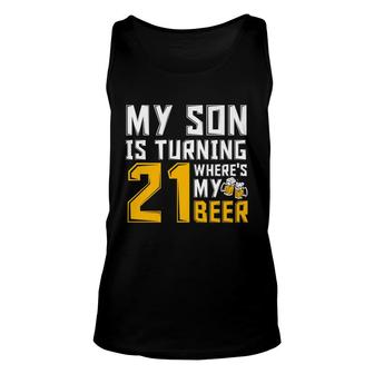 21St Birthday 21 Year Old Son Dad Mom Family Birthday Unisex Tank Top - Seseable