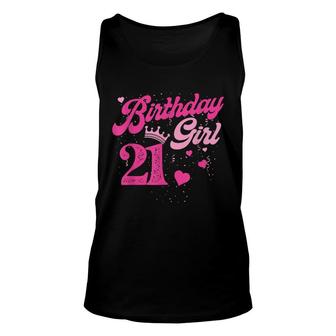 21St Birthday Girl Crown 21 Years Old Bday Unisex Tank Top - Seseable