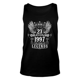 23Rd Birthday Legend 23 Years Old Man Gifts For Him 1997 Son Unisex Tank Top - Seseable
