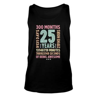 25Th Birthday 25 Years Old Vintage Retro - 25 Yr Old Unisex Tank Top - Seseable