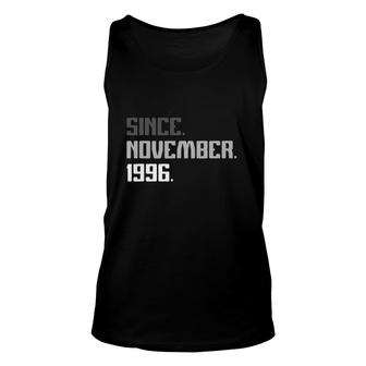 25Th Birthday Gifts 25 Years Old Legend Since November 1996 Ver2 Unisex Tank Top - Seseable