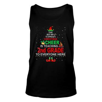 2Nd Grade Teacher Christmas - Elf Christmas Cheer Unisex Tank Top - Seseable