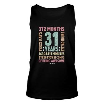 31St Birthday 31 Years Old Vintage Retro - 31 Yr Old Unisex Tank Top - Seseable