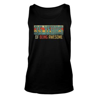 35 Years Old 35 Years Of Being Awesome Gifts 35Th Birthday Unisex Tank Top - Seseable