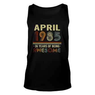 36 Years Of Being Awesome Funny 36 Years Old 36Th Birthday Unisex Tank Top - Seseable