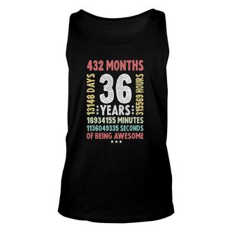 36Th Birthday 36 Years Old Vintage Retro 36 Yrs Old Unisex Tank Top - Seseable