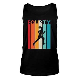 40Th Birthday Gift Vintage Running For 40 Years Old Unisex Tank Top - Seseable