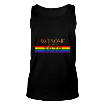 43Th Birthday 1979 Birthday Awesome Since 1979 Unisex Tank Top - Seseable