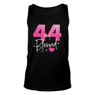 44 And Blessed Chapter 44 Years Old Gifts 44Th Birthday Gifts Unisex Tank Top - Seseable
