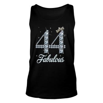44 Years Old Its My 44Th Birthday Queen Diamond Heels Crown Unisex Tank Top - Seseable