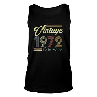 49 Years Old - Made In 1972 - Vintage 49Th Birthday Unisex Tank Top - Seseable