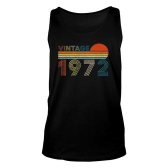 50 Years Old 50Th Birthday Gifts Awesome Since Vintage 1972 Ver2 Unisex Tank Top