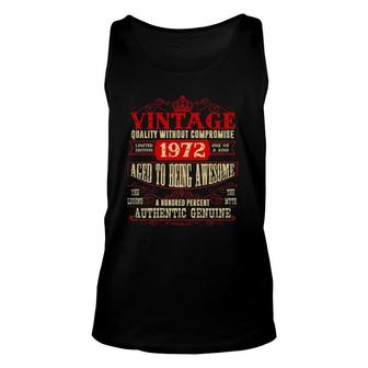 50Th Birthday 50 Yrs Old Classic Vintage Made In 1972 Ver2 Tank Top | Mazezy