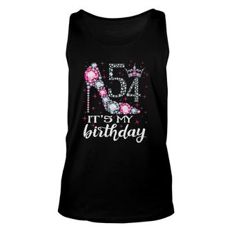 Womens 54 Its My Birthday 54Th Birthday Tee For Womens V-Neck Tank Top | Mazezy