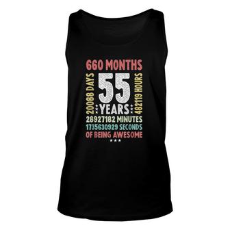 55Th Birthday 55 Years Old Vintage Retro - 55 Yr Old Unisex Tank Top - Seseable